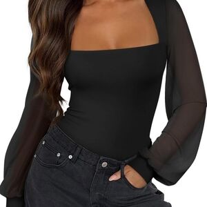 Elegant Black Women's Top